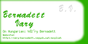 bernadett vary business card